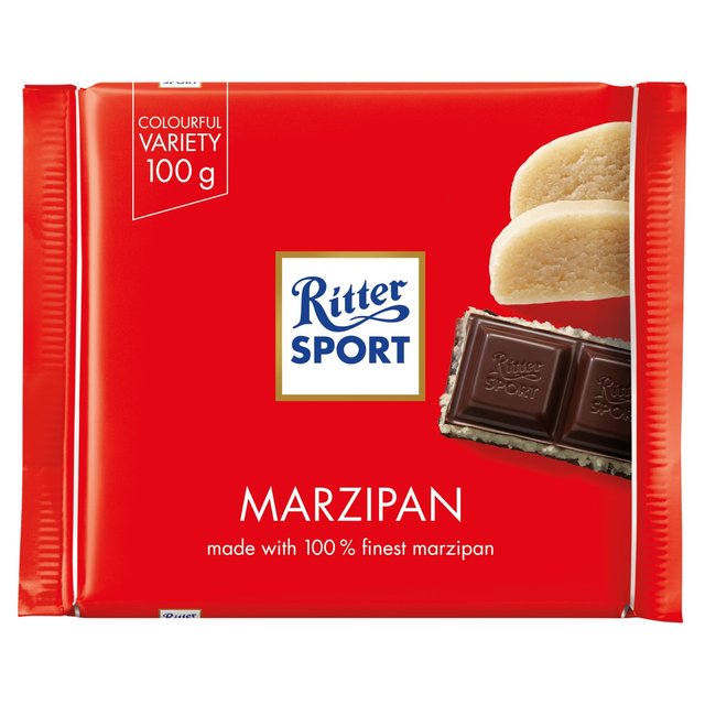 Ritter Sport Marzipan Dark Chocolate 100g - 3.5oz