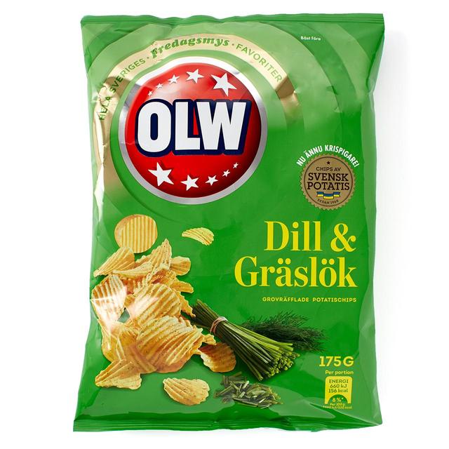 Olw Dill & Graslok Dill & Chives Crisps 175g - 6.1oz