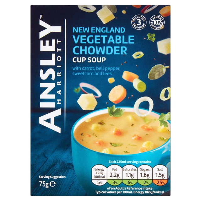 Ainsley Harriott Vegetable Chowder Cup Soup 75g - 2.6oz
