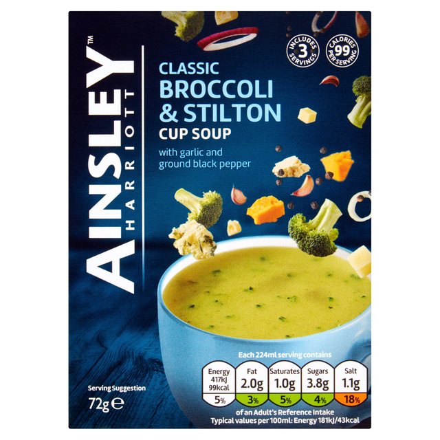 Ainsley Harriott Broccoli & Stilton Cup Soup 72g - 2.5oz