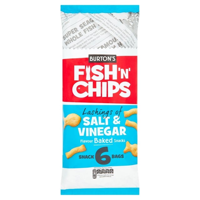 Burton's Fish & Chips Salt & Vinegar 6 Pack