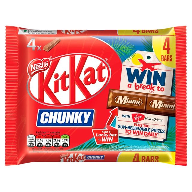 Kit Kat Chunky Chocolate Bar 4 Pack
