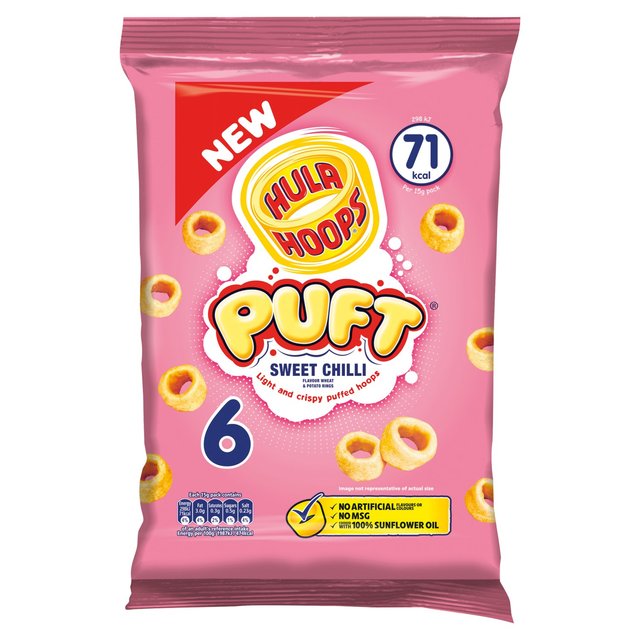 Hula Hoops Puft Sweet Chilli 6 Pack