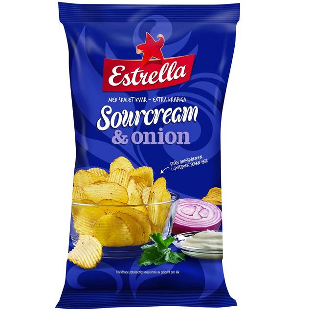 Estrella Sourcream & Onion Crisps 175g - 6.1oz