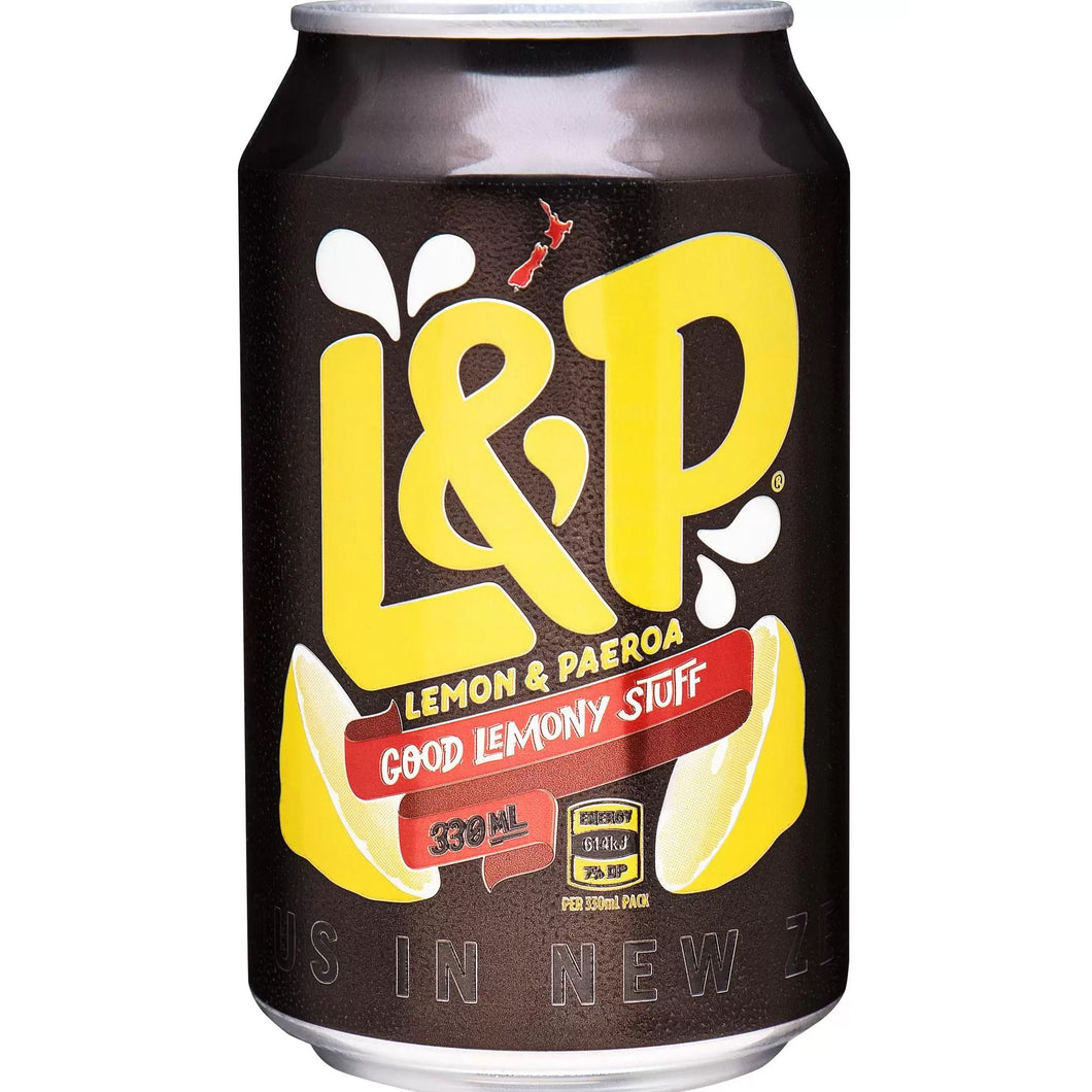 L&P Lemon & Paeroa Drink 330ml - 11.1fl oz
