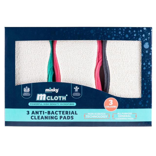 Minky Anti Bacterial Cleaning Cloths Pack Of 3