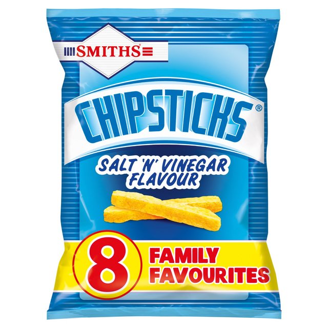 Smiths Chipsticks Salt & Vinegar Snacks 8 Pack