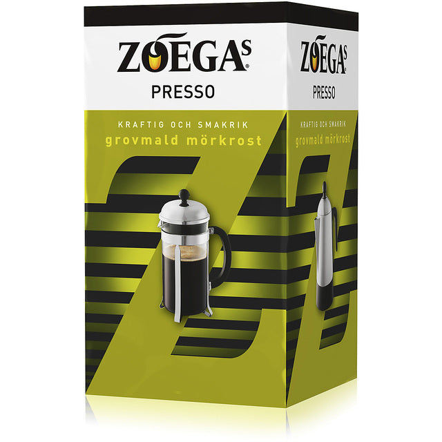 Zoega Presso Dark Roast Ground Coffee for Cafetiere 450g - 15.8oz