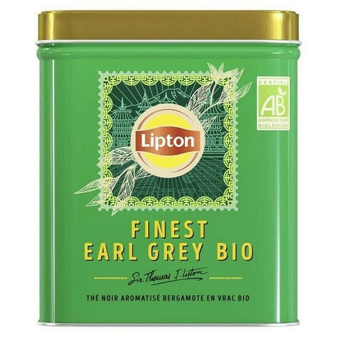 Lipton Finest Earl Grey Tea Green Metal Box 150g - 5.2oz