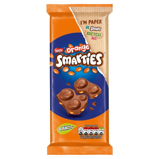 Smarties Milk Chocolate Orange Bar 90g - 3.1oz