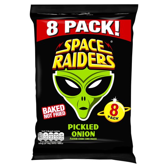 Space Raiders Pickled Onion Crisps 8 Pack