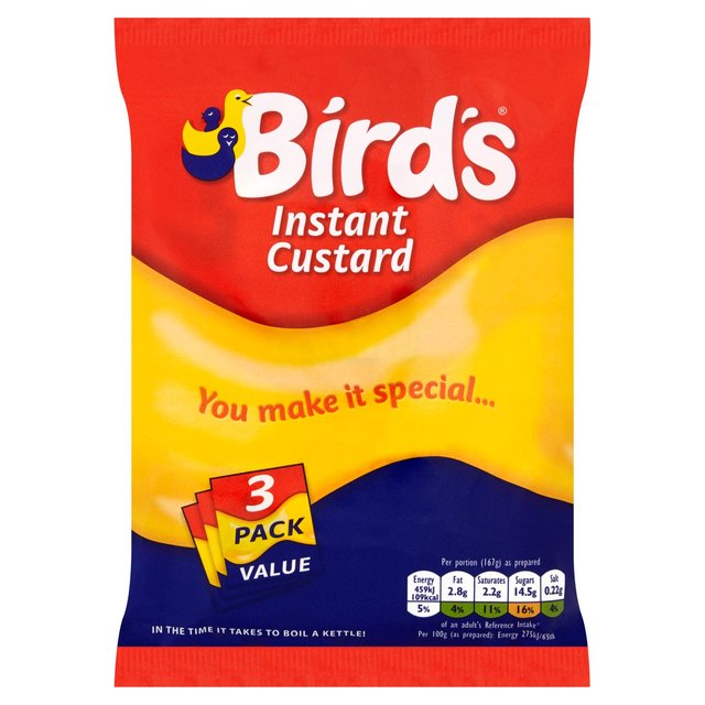 Bird's Instant Custard Sachets 3 Pack