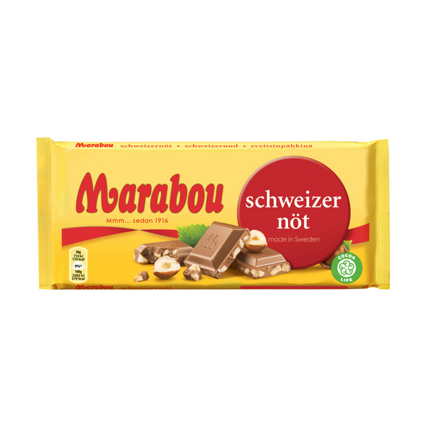 Marabou Milk Chocolate with Hazelnuts 200g - 7oz