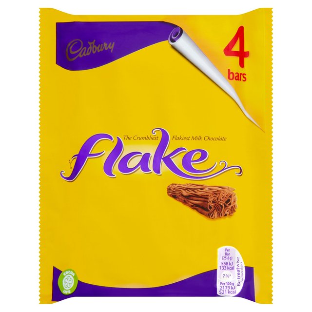 Cadbury Chocolate Flakes Bars 4 Pack