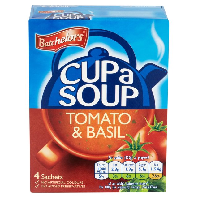 Batchelors Cup A Soup Tomato & Basil 4 Pack