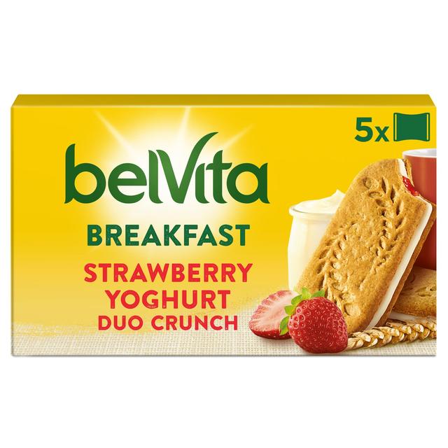 Belvita Strawberry Yogurt Duo Crunch Breakfast Biscuits 5 Pack