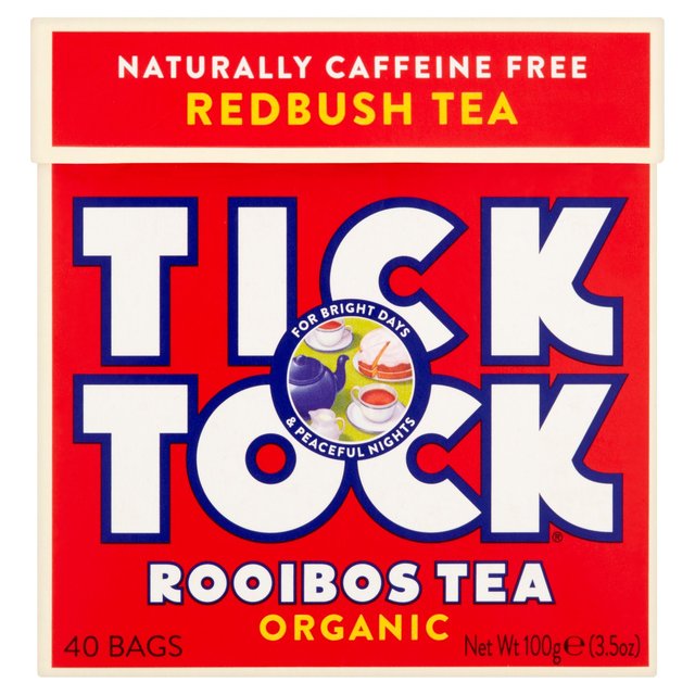 Tick Tock Organic Rooibos Redbush 40 Tea Bags