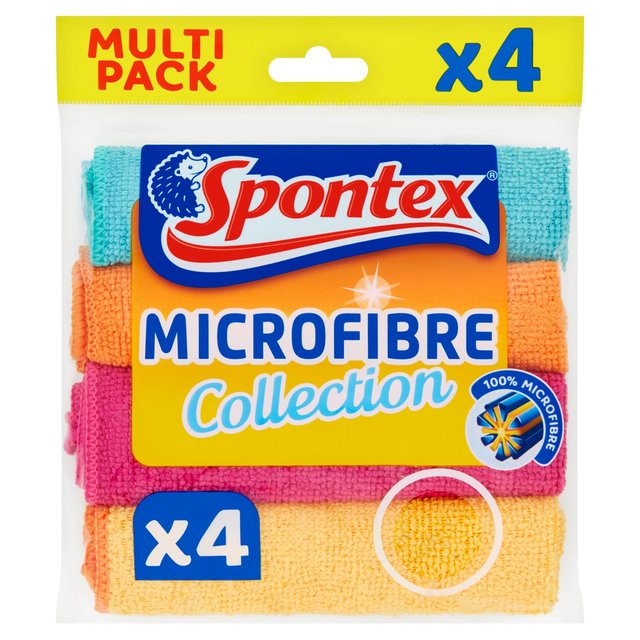 Spontex Microfibre Cloth 4 Pack