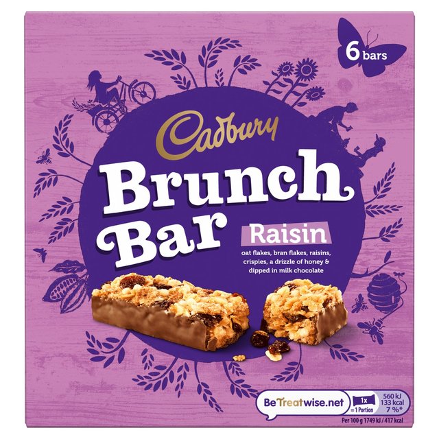 Cadbury Brunch Bar Raisin 6 Pack