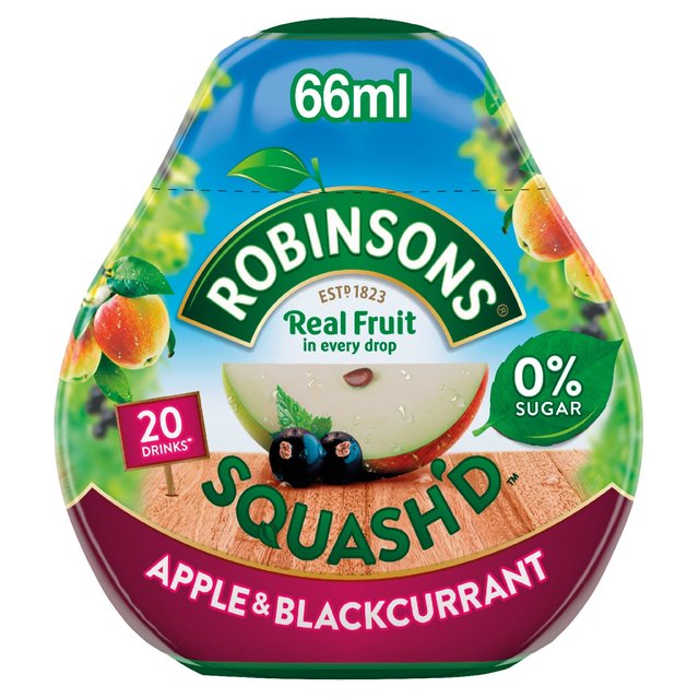 Robinsons Squash'd Apple & Blackcurrant No Added Sugar 66ml - 2.2fl oz