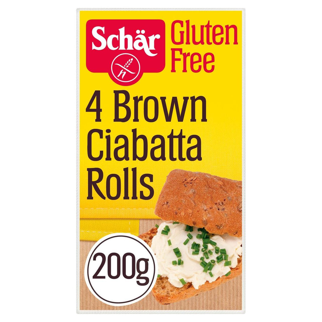 Schar Gluten Free Brown Ciabatta Rolls - 4 Per Pack
