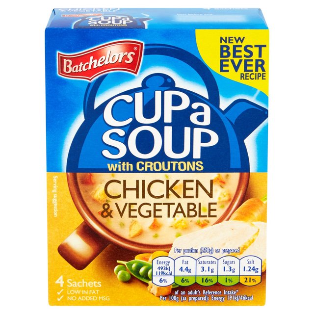 Batchelors Cup A Soup Chicken & Vegetable 4 Pack