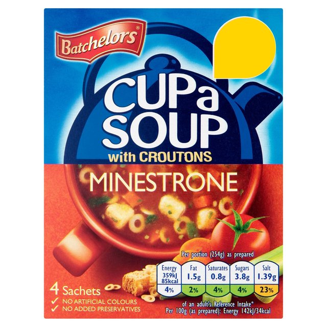 Batchelors Minestrone Cup A Soup 4 Pack