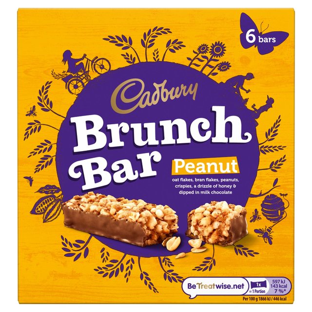 Cadbury Brunch Bar Peanut 6 Pack