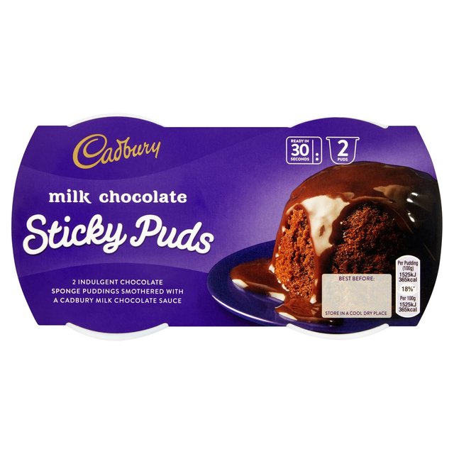 Cadbury Sticky Puds Milk Chocolate 2 Pack