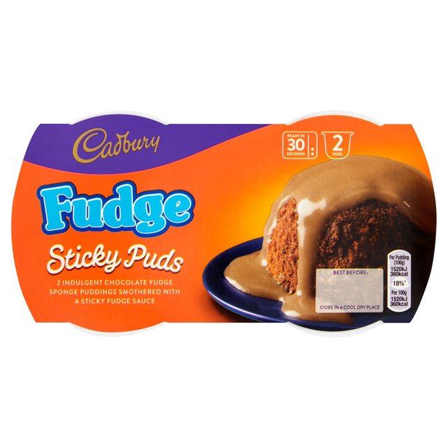 Cadbury Fudge Sticky Puddings 2 Pack