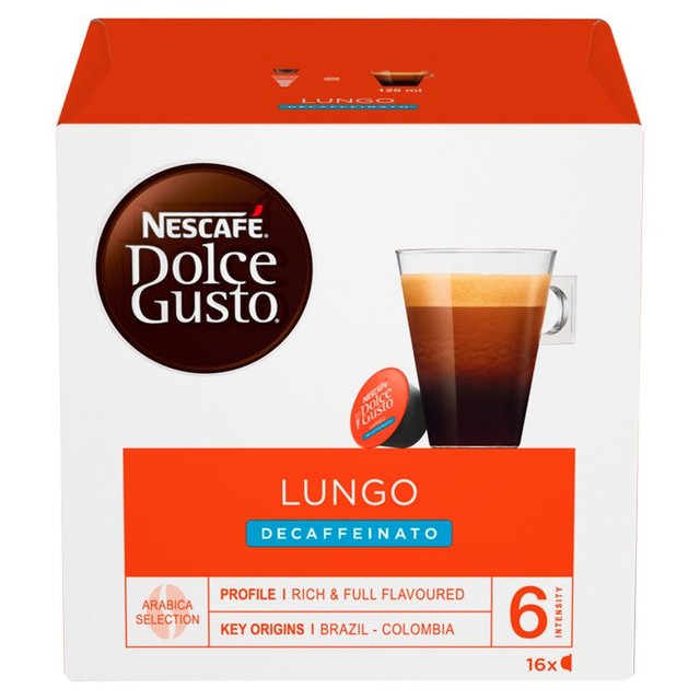 Dolce Gusto Lungo Decaf Pods 16 Pack