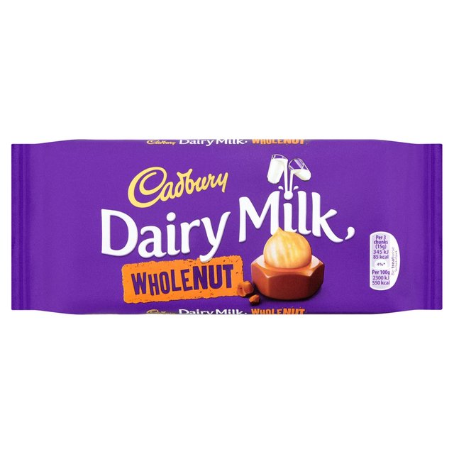 Cadbury Dairy Milk Whole Nut 120g - 4.2oz