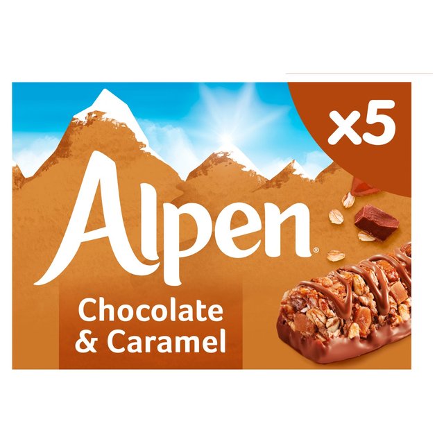 Alpen Caramel & Chocolate Cereal Bars 5 Pack