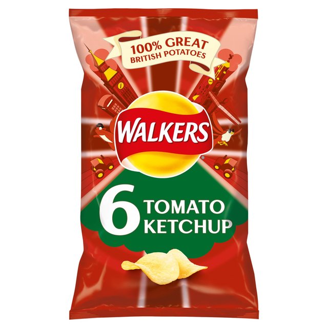 Walkers Tomato Sauce Flavour 6 Pack