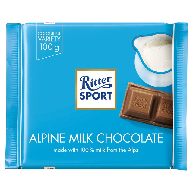 Ritter Sport Alpine Milk Chocolate 100g - 3.5oz