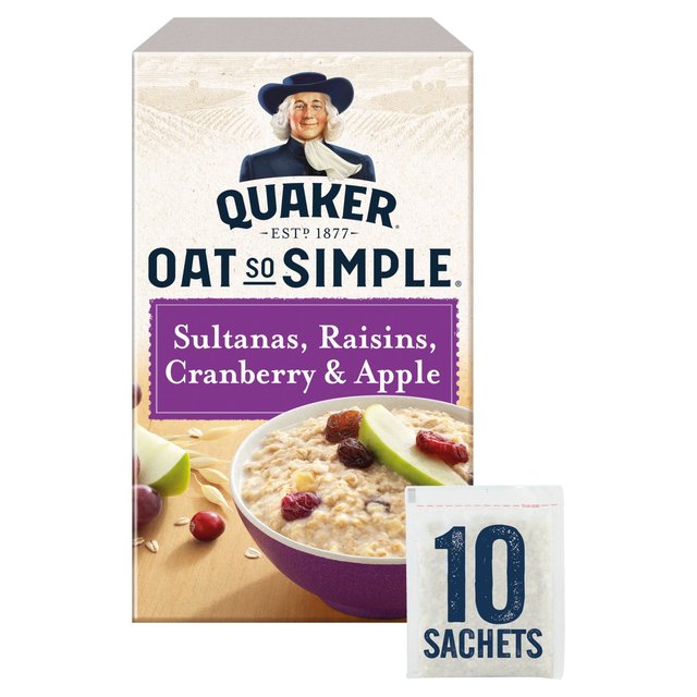 Quaker Oat So Simple Sultanas & Raisins Fruit Porridge 10 Sachets