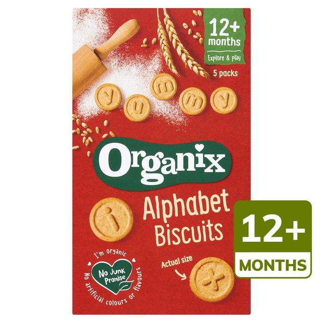 Organix Alphabet Organic Toddler Snack Biscuits 5 Pack