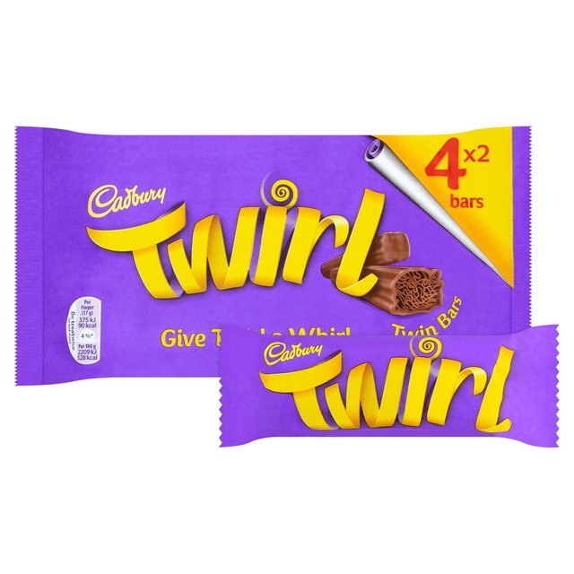 Cadbury Twirl Chocolate Bar 4 Pack