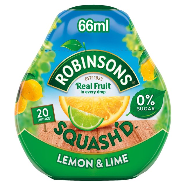 Robinsons Squash'd Lemon & Lime No Added Sugar 66ml - 2.2fl oz
