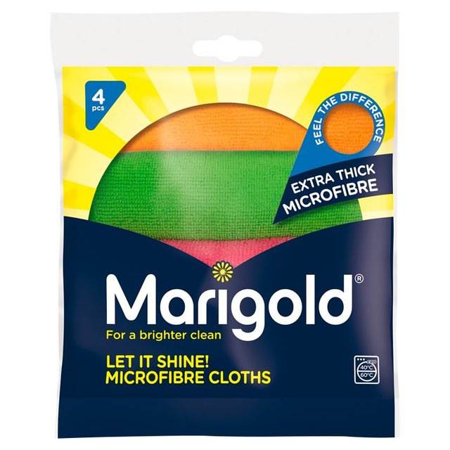 Marigold Let It Shine Microfibre Cloths 4 Pack