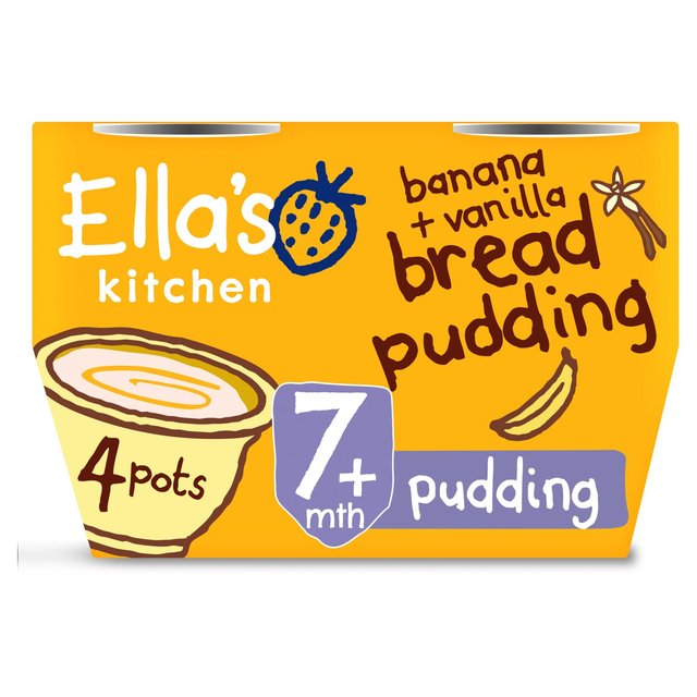 Ella's Kitchen Banana & Vanilla Bread Pudding 4 Pack