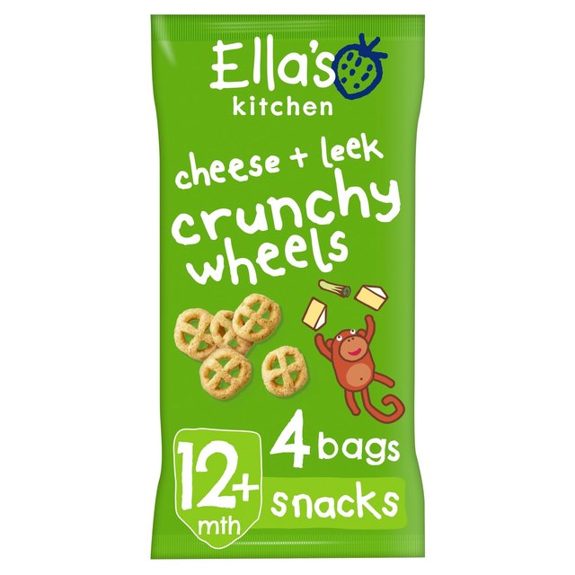 Ella's Kitchen Cheese & Leek Crunchy Wheels 4x15G