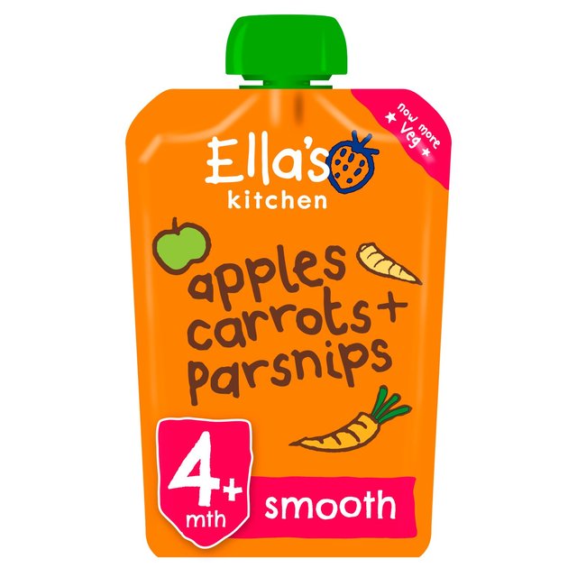 Ella's Kitchen Organic Apples, Carrots & Parsnips Baby Pouch 120g - 4.2oz