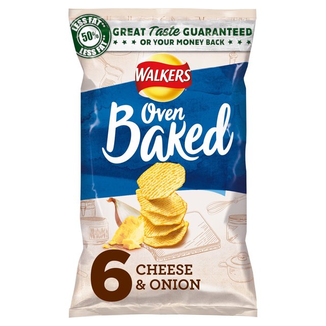 Walkers Baked Cheese And Onion 6 Pack