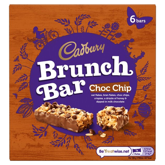Cadbury Brunch Bar Chocolate Chip 6 Pack