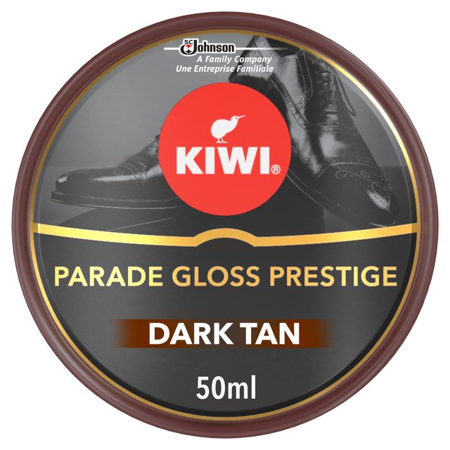Kiwi Shoe Parade Gloss Prestige Polish Tin Dark Tan 50ml - 1.6fl oz
