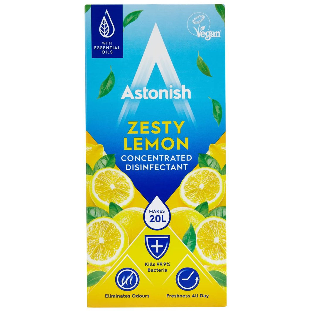 Astonish Zesty Lemon Concentrated Disinfectant 500ml - 16.9fl oz