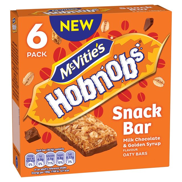 McVitie's Hobnobs Snack Bar Golden Syrup 6 Pack