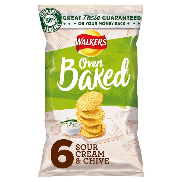 Walkers Baked Sour Cream And Chives 6 Pack
