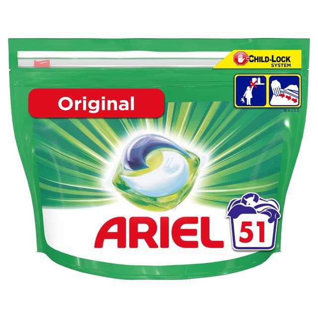Ariel Original All-in-1 Pods Washing Liquid Capsules 51 per pack